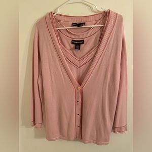 2/$20 Norton Mcnaughton 2 piece sweater blouse XL